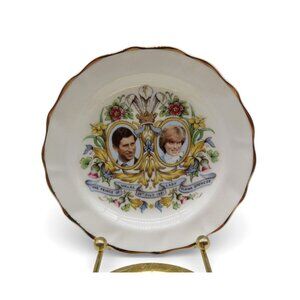 Fenton Prince Of Wales Lady Diana Plate Vintage